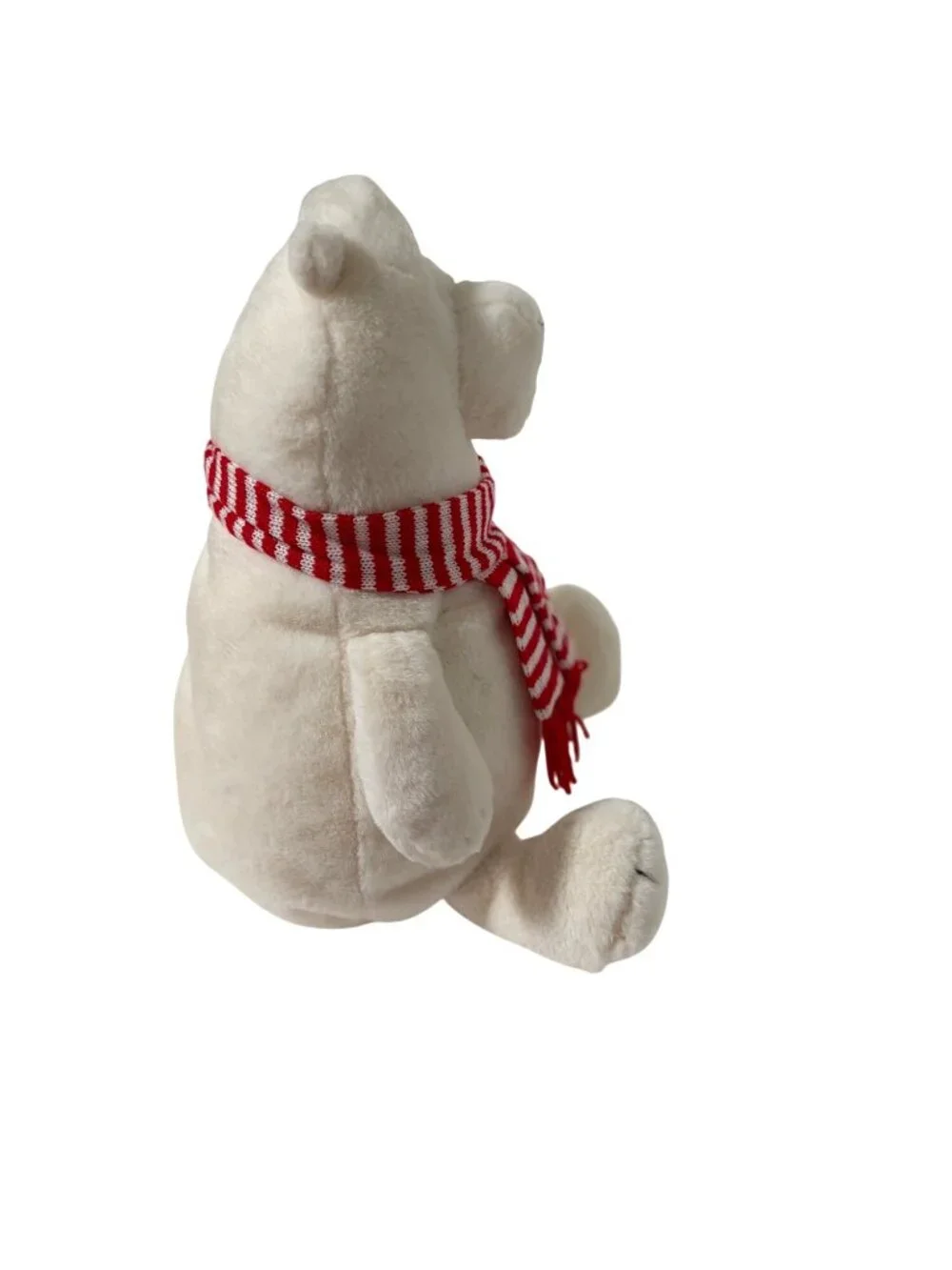 New Giggle Scape Plush Stuffed white Polar Bear Red Scarf Animal Doll Toy 18 in